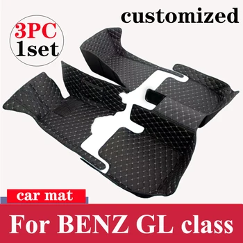 Автомобильные коврики для BENZ GL class X164 7-местный 2008 2009 2010-2012 Пользовательские автоматические накладки для ног автомобильный ковер для интерьера