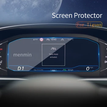 Автомобильные Наклейки Протектор Экрана Дисплея Для Carplay VW Tiguan 2023 Метра Защитная Пленка Из Закаленного Стекла Навигационный Автоаксессуар