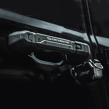 Алюминиевые дверные ручки Furyengraver для Jeep Wrangler JL 4XE 2018-2022, внешние аксессуары для 4 дверей, черный