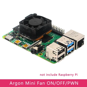 Аргоновый мини-вентилятор для Raspberry Pi 4 B/3B +/B ВКЛ/ВЫКЛ/PWN Переключатель Управления Охлаждающим вентилятором Радиатор Подходит для POLY +/NEO и официального чехла