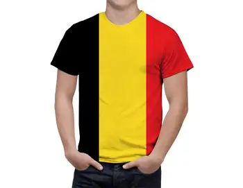 Брендовые Летние футболки BIANYILONG с Бельгийским Флагом, 3D, Мужская Мода в стиле Хип-Хоп С Круглым вырезом и коротким рукавом, Футболка с Флагом, Топы