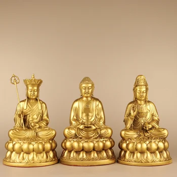 Будда/Китай Разработка Латунной Статуи Геомантического Благоприятного Будды Бодхисаттвы Металлические Поделки Для Украшения Дома