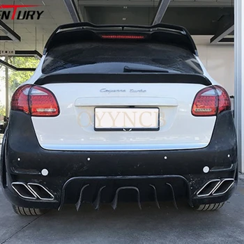 Высококачественный кованый карбоновый материал, задний спойлер на крыше багажника, крыло, подходит для Porsche Cayenne 958 2011-2014