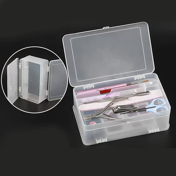 Двухслойный ящик для хранения инструментов для нейл-арта, чехол большой емкости для ручек для нейл-арта, контейнер для кистей для ногтей, чехол для маникюра, инструменты для ногтей