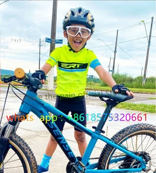 Детская велосипедная одежда, Летние дышащие трикотажные шорты, Комплект велосипедного костюма, детская велосипедная одежда Mtb с коротким рукавом, новинка 2022