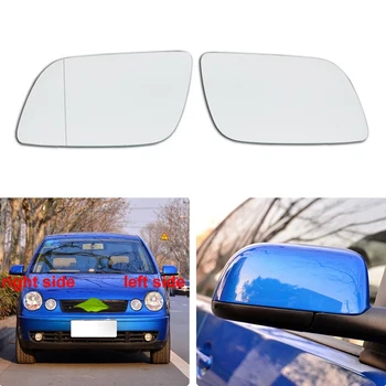 Для Volkswagen VW Polo 2002 2003 2004 2005, Замена Обогреваемых Боковых зеркал, линзы, Дверное крыло, Зеркало заднего вида, Белое стекло, 1 шт.