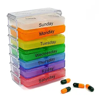 Еженедельная 7-дневная коробка для таблеток, 28 Отделений, Органайзер для таблеток, Пластиковый Диспенсер для хранения лекарств, Резак, чехлы для лекарств для дома и путешествий