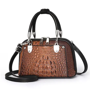 Женская Модная Легкая Роскошная Высококачественная сумка через плечо с рисунком крокодиловой кожи, Переносная сумка-ранец, Универсальная сумка