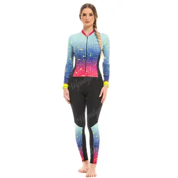 Женский велосипедный костюм для триатлона с длинным рукавом, велосипедный длинный костюм для триатлона, Велосипедный комбинезон-Майо, Ropa Ciclismo, Джерси, Комбинезон