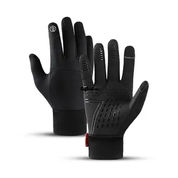 Зимние теплые перчатки с сенсорным экраном Унисекс на весь палец для пеших прогулок, мотоцикла, велоспорта, Велосипеда, лыж, походных перчаток