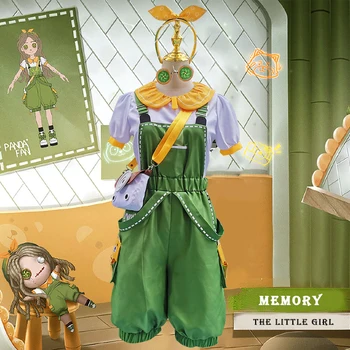 Игровая аниме-идентичность Ⅴ Память выживших, костюм для косплея Маленькой девочки, Зеленый комбинезон, женский модный костюм на Хэллоуин