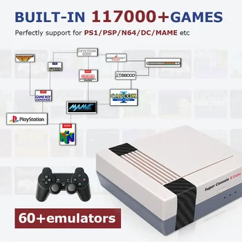 Игровая приставка Super Console X Cube Со Встроенным джойстиком 110000 Игр для PSP/PS1/NES /N64/NDS 20000 3D игр Бесплатно