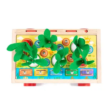 Игрушки-строительные блоки для младенцев, деревянные развивающие строительные блоки, набор игрушек для рыбалки с редисом и фруктами для малышей