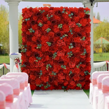 Искусственные цветы, настенные панели 40x60 см, Рождественский коврик, шелковый цветок гортензии для декора свадебной стены