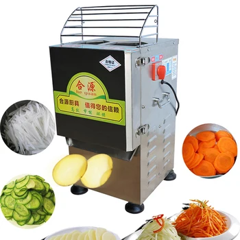 Коммерческая электрическая машина для измельчения и нарезки 400 кг/ч овощей и фруктов, многофункциональный измельчитель огурцов и моркови