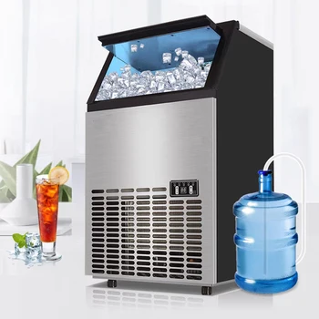 Коммерческий кубический льдогенератор 50 кг/24 Ч, автономная автоматическая морозильная камера, Льдогенератор, бытовая техника