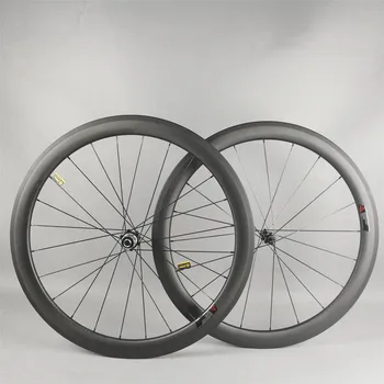 Комплект колес для шоссейного велосипеда из углеродистой стали 50 глубоких, шириной 25 мм, с решающим ободом UD weave спереди, 20 сзади, 24 отверстия со ступицами 305F/305R