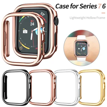 Легкая Полая рамка для Apple Watch 8 Case Series 7 SE 6 5 4 3 Тонкий Бампер для Iwatch Ultra 49 мм 41 мм 45 мм 40 мм 44 мм Крышка
