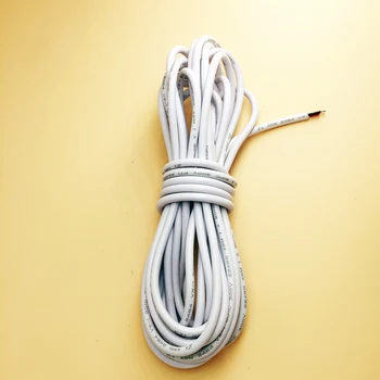 Луженая медь 22AWG, белый электрический кабель с ПВХ изоляцией, удлинитель провода, электронный провод, светодиодный кабель питания для одноцветной прокладки