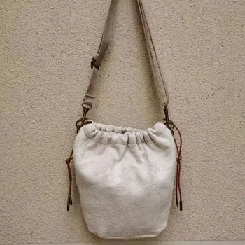 Маленькие квадратные сумки через плечо для женщин, модные универсальные сумки из хлопка и конопли, однотонные повседневные сумки в лаконичном японском стиле