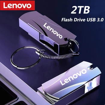 Металлический USB-накопитель Lenovo 2 ТБ, USB-флеш-накопитель для мобильных компьютерных устройств хранения данных с высокой скоростью записи, Прямая поставка