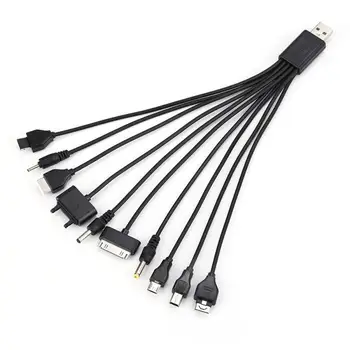 Многофункциональный USB-кабель 10 в 1, USB-зарядное устройство для телефона, кабель для зарядки, разъем шнура для HuaWei, Samsung, Sony, Ipod, Motorola