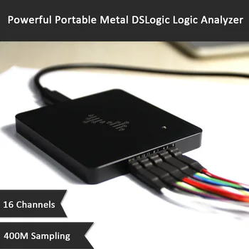 Мощный логический анализатор на базе USB, поддержка Регулируемого Порога, Портативный Металлический DSLogic 4 канала/400 МГц, 8 каналов/200 МГц