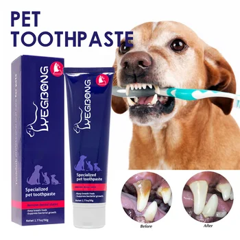 Набор зубных щеток и пасты для кошек для чистки зубов, Ванильная зубная паста, Зубная щетка для пальцев, чистка языка, Аксессуары для домашних животных