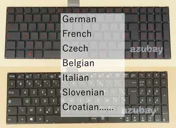 Немецкий Французский Чешский Бельгийский Итальянский Словенский CRO Клавиатура Для Asus X550E X550EA X550IK X550J X550JD X550JF X550JK X550JX X550L