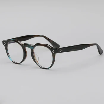 Новая модная импортная Пластинчатая Оправа для очков, Мужские Высококачественные Оптические очки для близорукости, женские фирменные очки ручной работы по рецепту