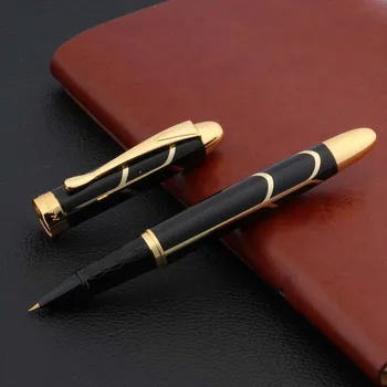 Новые аксессуары черного и золотого цвета с перьевой ручкой