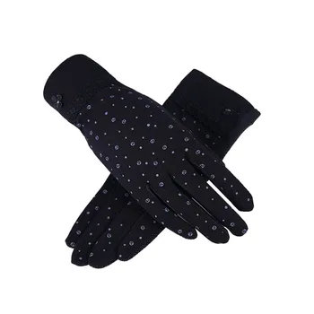 Новые женские Летние Перчатки для вождения С Коротким Цветочным покрытием, Солнцезащитный Крем, Уличные дышащие перчатки с сенсорным экраном Guantes