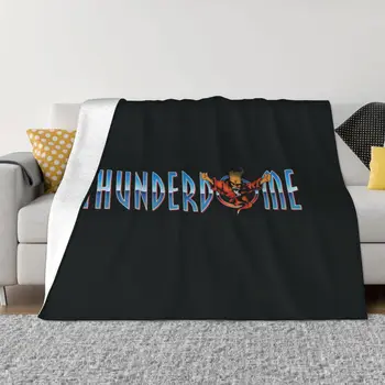 Одеяло с логотипом Thunderdome, Флисовое осенне-зимнее дышащее супер теплое одеяло для кровати, автомобильные Покрывала