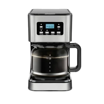 Программируемая кофеварка, Квадратная кофеварка холодного приготовления из нержавеющей стали, устройство для вспенивания молока с паром, аксессуары для кофе Coffee machine Co