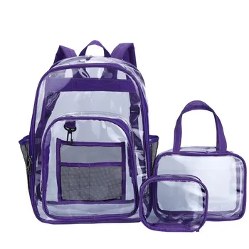 Прозрачный Рюкзак для мужчин, Прозрачная сумка для книг, женская Прозрачная школьная сумка из ПВХ для студенческих забав, полностью прозрачный рюкзак для девочек и мальчиков