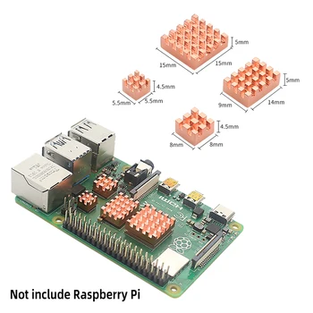 Радиатор Raspberry Pi 4 Металлический Медный Радиатор Пассивной Охлаждающей Площадки для Отвода Тепла Raspberry Pi 4 Model B