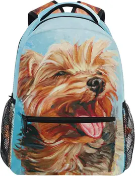Рюкзак с принтом собаки Йорки для детей, мальчиков и девочек, Милый рюкзак с животными, сумка для щенков, подарки в школу