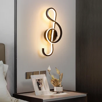Скандинавский современный светодиодный металлический настенный светильник Настенный светильник для гостиной, Прикроватная Тумбочка для спальни, Внутреннее Освещение для прохода в прихожую, Фоновое украшение