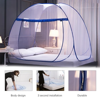 Складная стальная палатка с москитной сеткой, Портативная Автоматическая Складная двухъярусная кровать для студентов, Дышащая сетка mosquitera Home Decor Pop Up