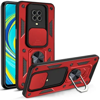 Скользящий Объектив камеры Защитный Чехол для Xiaomi Redmi Note 9 Pro 9T 9S Note9 Автомобильный Держатель Магнитная Броня Противоударный Чехол-Бампер