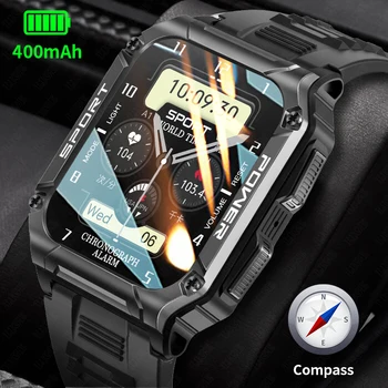 Смарт-часы LIGE Мужские Компасы-путеводители Bluetooth-часы для звонков Спортивные Фитнес-Водонепроницаемые Reloj Для мониторинга уровня кислорода в крови Smartwatch