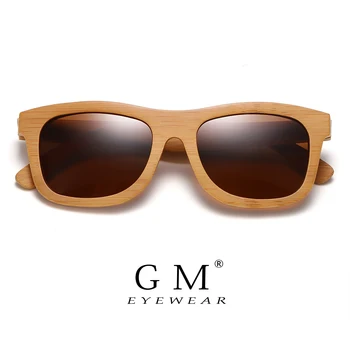 Солнцезащитные очки из натурального дерева GM, Поляризованное Зеркало ручной работы, Модные Бамбуковые очки, спортивные очки S1725