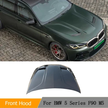 Сухой Карбоновый передний капот для BMW 5 серии F90 M5 G30 2018-2022 Передний капот Крышка капота Автомобиля Настоящий карбоновый