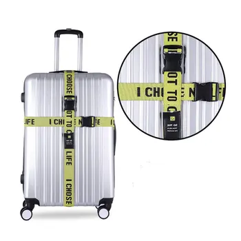 Таможенный замок TSA Багажный поперечный ремень с регулируемым паролем для дорожного чемодана, ремешок для багажа, веревочные ремни для чемодана, аксессуар для путешествий