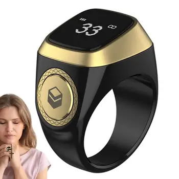Умные кольца для мужчин, Умное кольцо со счетчиком пальцев, цифровые электронные счетчики Тасбих для молитвы, спортивный дисплей