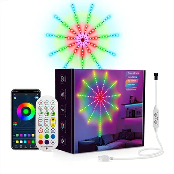 Умный RGB IC светодиодный фейерверк с приложением музыка USB 5v вода bluetooth контроллер, Симфонический фейерверк, декоративная лампа