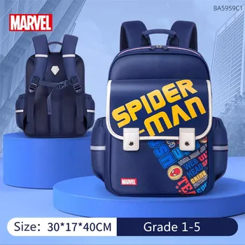 Школьные сумки Disney Для мальчиков, Ортопедический рюкзак для учеников начальной школы с Человеком-пауком, 1-6 класс, Подарки для детей Большой Емкости Mochila