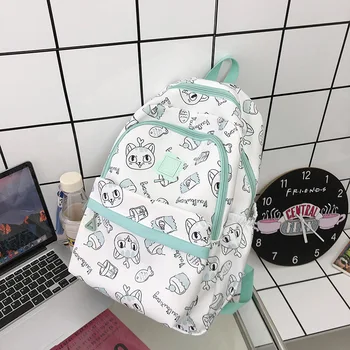 Школьные сумки с милыми героями мультфильмов для девочек, рюкзак для подростков, женский нейлоновый повседневный рюкзак