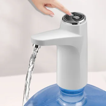 Электрический Насос для бутылок с водой с базовым USB-диспенсером для воды Портативный Автоматический Водяной насос с ведерным диспенсером для бутылок - белый