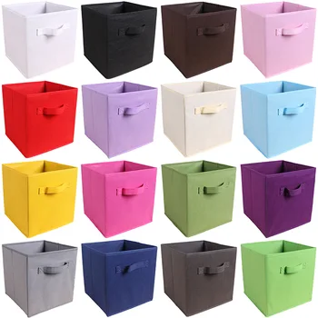 Ящик для хранения нетканого материала Изготовленный на заказ портативный ящик для хранения ткани с открытым верхом, коробка для сортировки игрушек для домашней одежды